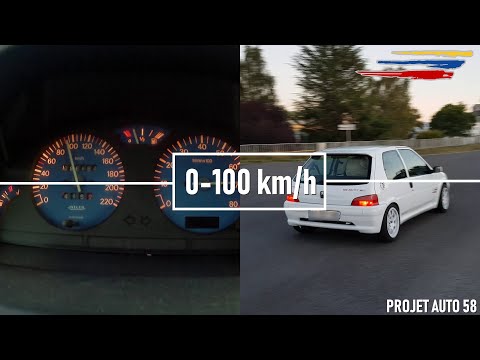 Peugeot 106 RALLYE 1.6 8v 103 : 0-100 km/h