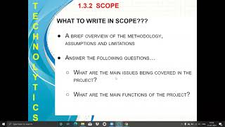 Lecture 3 - How to write Background, Objectives, Purpose, Scope, Applicability in Project Report