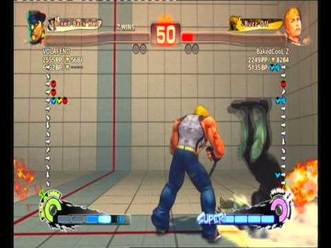 Fight for Fun SSF4 Group stage game 1 round 1 VOLAFENO (Bison) vs BakedCool Z (Cody)