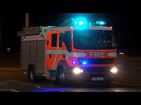 St Anne’s DayGlow Orange DAF LF Pump Responding | Lancashire Fire & Rescue Service