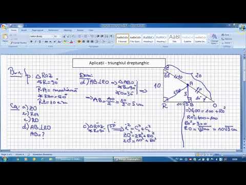 Probleme - triunghiul dreptunghic.