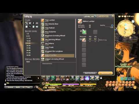 FFXIV Carpenter Leveling Guide & Repeatable Leve Locations