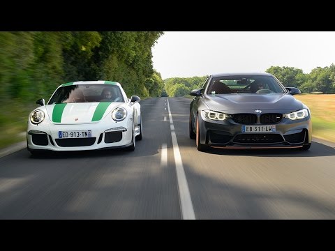 2016 Porsche 911 R vs BMW M4 GTS vs l'invitée mystère [Subtitled]