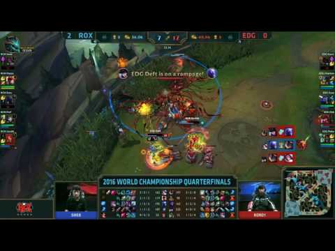 ROX vs EDG - Deft 1v2 outplay | World Championship 2016 - Quarterfinals