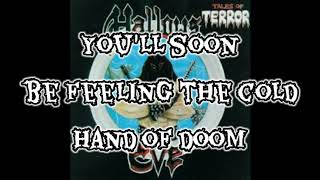 Hallows Eve - Plunging To Megadeath ( Lyrics Video )