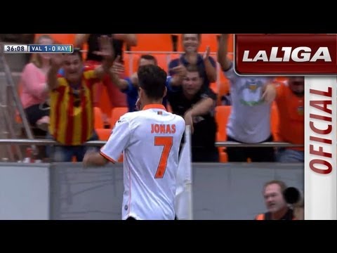 Gol de Jonas (1-0) en el Valencia CF - Rayo Vallecano - HD