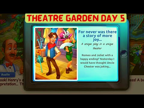 Gardenscapes: Restore Theatre Garden — Day 5 │Charles Stevens Garden │ Game-play Walk-through