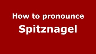How to pronounce Spitznagel