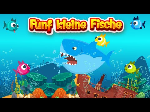 FÜNF KLEINE FISCHE - SING SONG Kinderlieder - Lustige deutsche Kinder- und Lernlieder