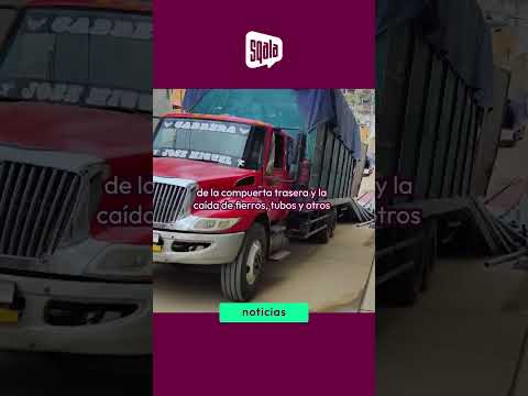 CHACHAPOYAS: Camión cargado con materiales sufre accidente