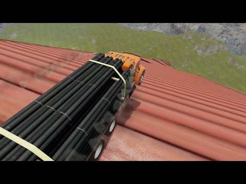 Heavy Trucks VS Massive Container Ramp - BeamNG Drive