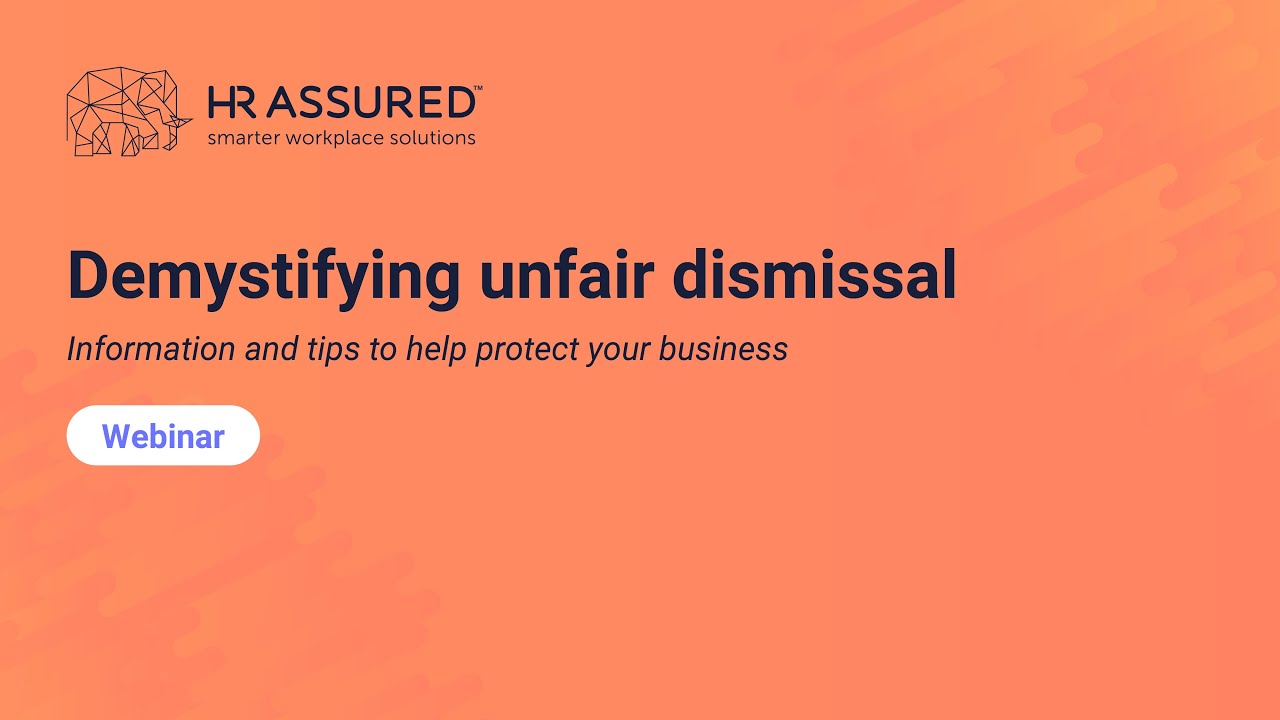 Demystifing unfair dismissal webinar