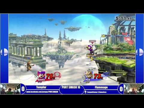 PORT SMASH 16 - Top 8 - Templar (Fox) Vs Flum (Mario)