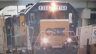 preview picture of video 'CSX Meet in St Denis With SD40-3'