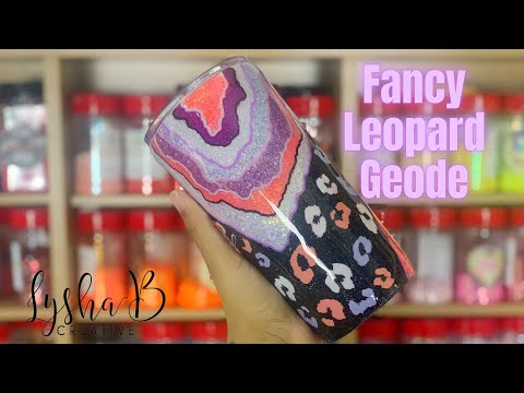 Fancy Leopard Geode, Creating a Geode Tumbler Tutorial, Spray Paint Vinyl Hack