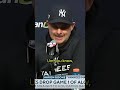 Yankees Manager Aaron Boone speaks on Verlander's performance in Game 1 #shorts