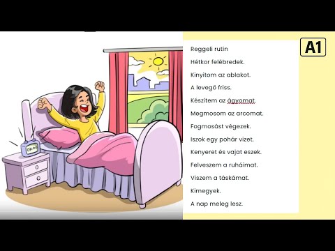 Slow Reading in Hungarian – Relaxing Story for Beginners  |  Hungarian A1 - Reggeli rutin