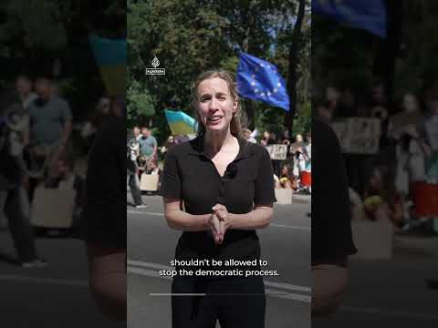 Protests in Kyiv back ex-defence minister Fedorov’s call for elections | #AJ shorts