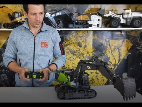 FM1593 Review Huina Excavator RC Controlled 1:14 electric Bagger Ferngesteuert Raupenbagger