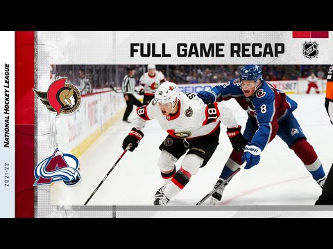 Ottawa Senators vs Colorado Avalanche Nov 22, 2021 HIGHLIGHTS