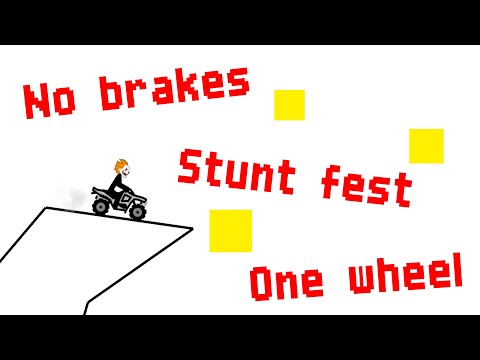 draw rider official walkthrough No brakes Stunt fest One wheel - YouTube