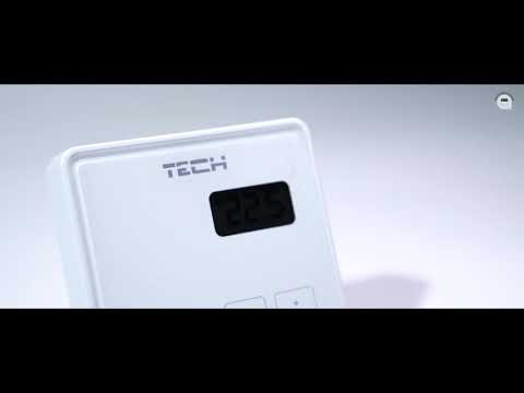 Bezprzewodowy sterownik pokojowy R-8b w kolorze białym firmy Tech.