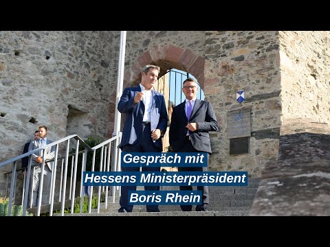 Treffen mit Hessens Ministerpräsident Boris Rhein in Alzenau in Unterfranken - Bayern (07.09.2022)