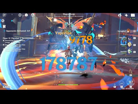 Slaying Maguu Kenki in 40 seconds - Spiral Abyss Floor 12 (12-2-2 speedrun) v2.7
