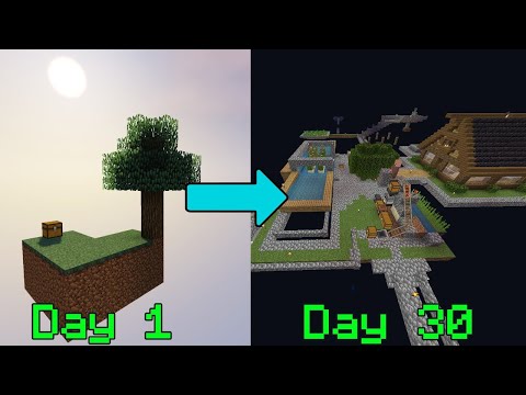 30 DAYS in Minecraft Skyblock... What Happened Next?!