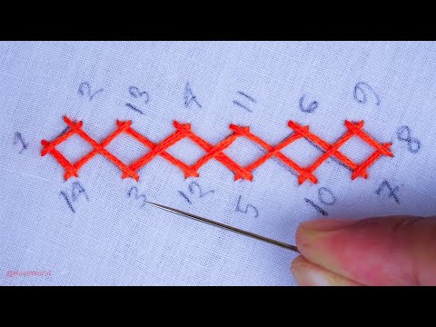 Kutch work - Method1 | Gujarati Stitch | Sindhi Embroidery Stitch tutorial