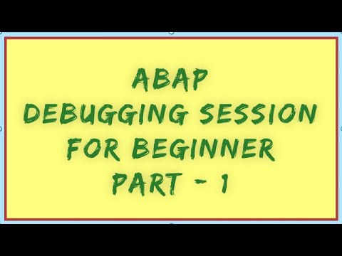 SAP ABAP Debugging Part-1 | SAP ABAP Debugging tutorial | Debugging tutorial for beginners