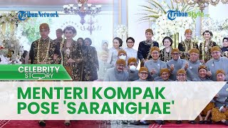 Kompaknya Para Menteri Berpose 'Saranghae' saat Foto Bareng di Nikahan Kaesang-Erina