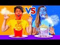 EATING ONLY HOT Vs COLD FOOD FOR 24 HOURS Last To STOP Eating Wins DIY Pranks By 123 GO CHALLENGE