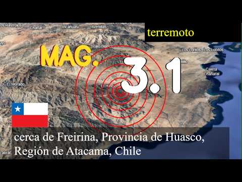 😱🚨  Terremoto cerca de Freirina, Provincia de Huasco, Región de Atacama, Chile actualizaciones en vi