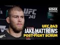 Jake Matthews: Rostem Akman's Body Hair Made Him 'More Slippery' in UFC 243 Bout