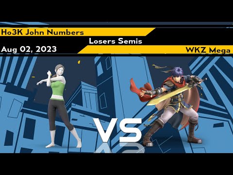Xeno296 Losers Semis - John Numbers (Wii Fit Trainer) vs Mega (Ike) - Smash Ultimate
