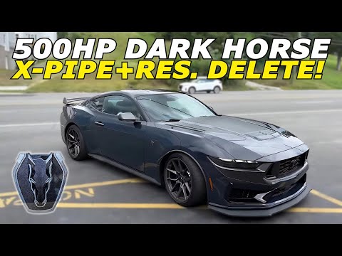 500hp 2024 Ford Mustang Dark Horse w/ X-Pipe & Resonator Delete!