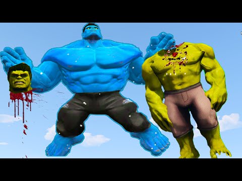 HULK VS BLUE HULK -  EPIC BATTLE  | Grand Theft Auto V