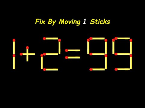 Impossible Matchstick Puzzle  | Fix The Equation by moving 1 stick | Improve IQ