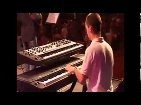 Pascal Guyon playing the piano & performing his salsa song arrangements with his french timba band