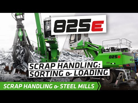 SENNEBOGEN 825 E-Serie - Schrottumschlag - RVR Regensburg, Deutschland