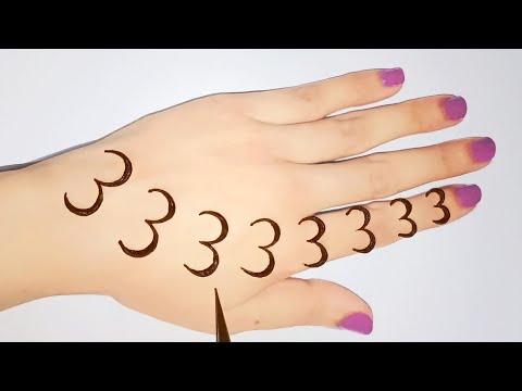 3 Beautiful Number mehndi designs for hands || Easy Simple mehandi design || Stylish Mehendi designs