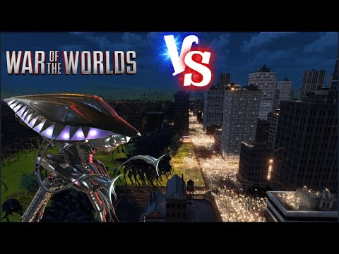 10 thousand War Of The Worlds Alien Tripods VS 1M Modern Military soldiers Big Battle UEBSII