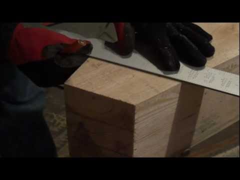 Timber frame gin pole: brace layout & cut Part 1 of 4