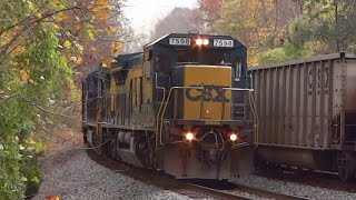 preview picture of video 'CSX K055-30 Train In East Avalon'