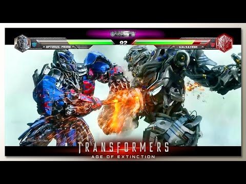 Optimus Prime vs Galvatron with Healthbars