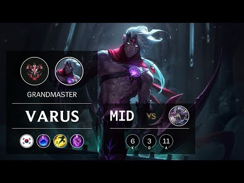 Varus Mid vs Kassadin - KR Grandmaster Patch 9.23