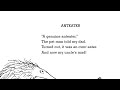 ANTEATER.  A Poem by Shel Silverstein. READ ALOUD.  P. 61 in A Light on in the Attic.