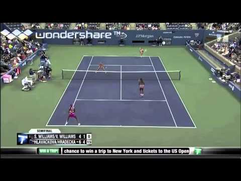 2013 US Open semi-final - Hlavackova/Hradecka vs. Williams/Williams