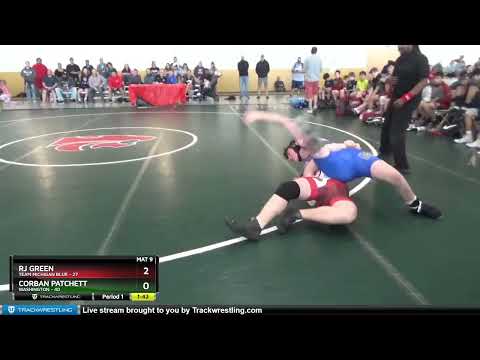 187 Lbs Semis & 1st Wrestleback (8 Team) - RJ Green, Team Michigan Blue Vs Corban Patchett, Washin